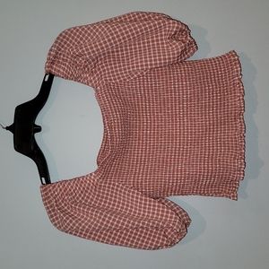 NWT Crop cinched top with puff sleeves- BB Dakota by Steve madden